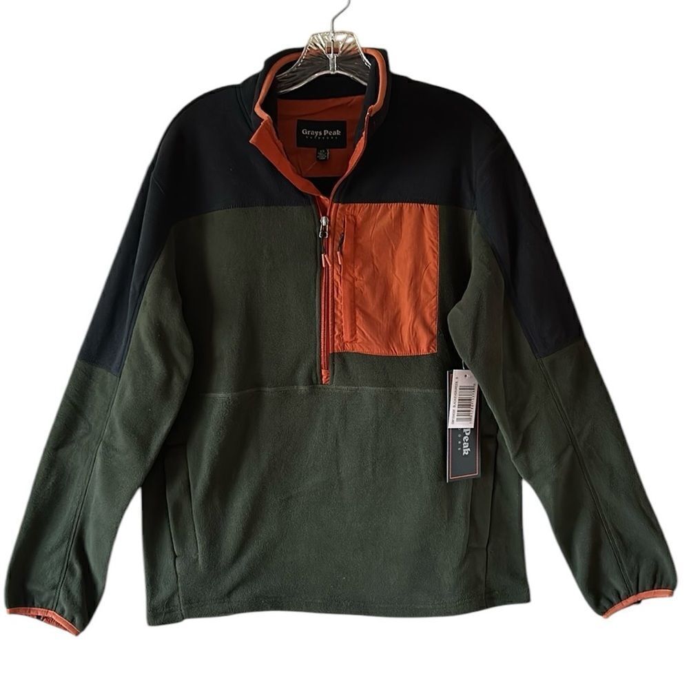 NEW Grays Peak Mens 1/2 Zip Fleece Pullover